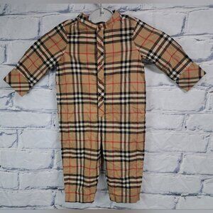 Burberry Baby One Piece Full Jumpsuit Bodysuit Iconic Nova Check Size 18M 65cm